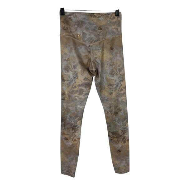 Athleta Elation Gilded Tight Leggings Gold Metallic Size XS Activewear High Rise - Picture 4 of 12